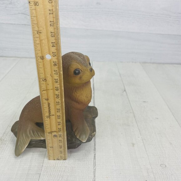 1980's Masterpiece By Homco BABY PUP SEAL 6" Hand Painted Porcelain Figurine - Picture 9 of 12